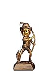 Henecka Angeln-Pokal, Angeln-Resinfigur Angler Junior, altgold, mit Wunschgravur, Größe 16 cm